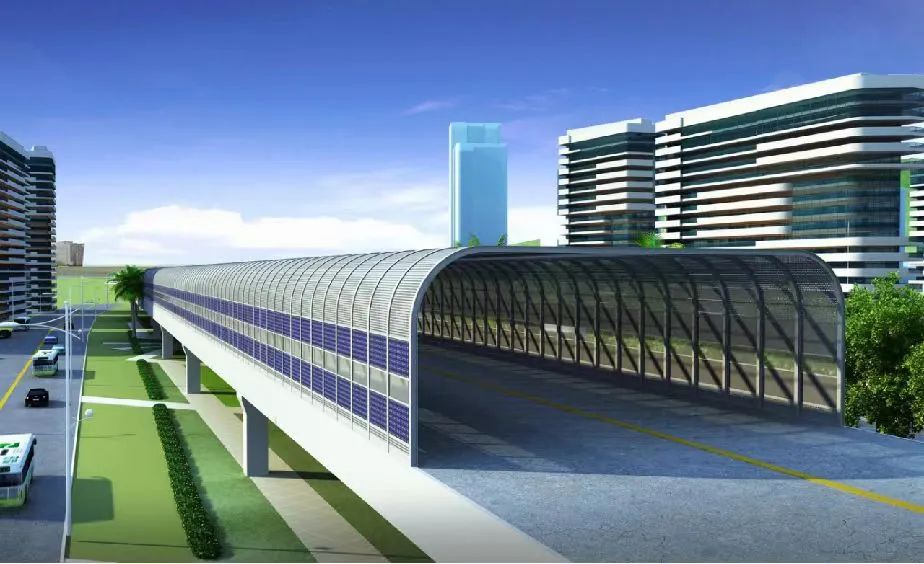 Şangay Hongmei Güney Yolu Yükseltilmiş Ses Yalıtım Barakası Fotovoltaik Projesi